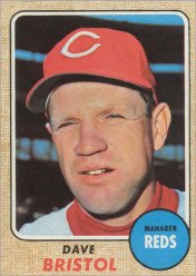 1968 Topps Baseball Cards      148     Dave Bristol MG